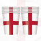 Trimming Shop Disposable St. George Paper Cup 266ml England Party Supplies Tableware, St. George Day Street Party, Events Decoration, England National Sports Day, 10pcs