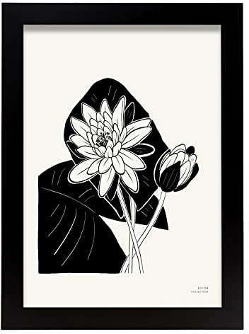 Nacnic Abstrakt Pop Art Poster Lotus Blumen Moderne künstlerische Illustrationen für die Innendekoration.