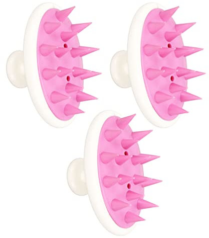 Kopfhaut-Massage bürste, 3 Stück Kopfhaut-Massage bürste, weiche Silikon-Shampoo-Bürste, nass, trockene Haarpflege-Massage geräte