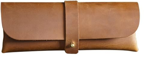 DONGKER Vintage Stiftrolle, Leder Rollmäppchen, Retro Stifterolle für, Geschäftsleute, Erwachsene, Künstler (kann 20 Stifte halten), 21x8 cm