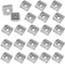 Catelves 30 Stück Nutensteine M6, T Profil Edelstahl, Serie M6 3030 T-Nut Nutsteine, T-Nut Kohlenstoffstahl T Nutenstein Set für Aluminiumprofil-Extrusionsschlitz 30-Serie,Europäischer Standard Nut