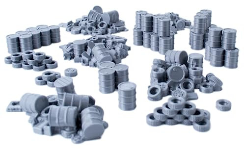 3D Vikings Industrie-Schutt Wargame-Gelände – Detaillierte Szenerie für 28mm RPG und Tischplatten-Miniaturen
