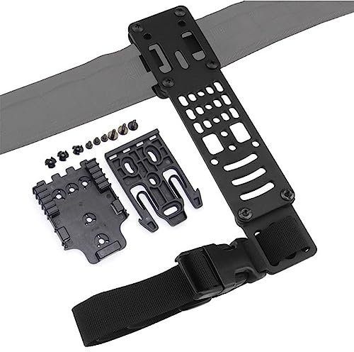 ACEXIER Modularer Holsteradapter aus Metall QLS 19 22 Drop Leg Gun Holster Case Mid-Ride Adapter Lower The Pistol Under Belt Carry Platform (Black)