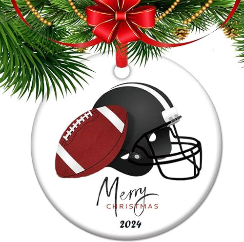 Rugby Football Merry Christmas Weihnachtsbaum-Ornament, 2023, Weihnachts-Andenken, Geschenk für Familie und Kinder