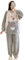 HIMI HIMIFASHION Pigiama da donna caldo e soffice, con ricamo a forma di orsetto fragola, girocollo in pile, Grigio, M