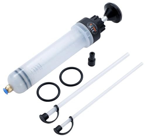 KATSU Oil Fluid Extractor 200CC Oil Suction Syringe Brake Fluid Extractor Manual Automotive Engine Transmission Gearbox Oil Transfer Pump with Hose 450830