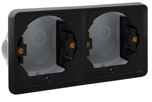 Niko - BOÎTE D ENCASTREMENT DOUBLE HORIZONTALE HYDRO NIKO ÉTANCHE À L EAU MULTIMATÉRIAUX