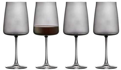 Lyngby Glas Krystal Zero Verre à vin rouge 54 cl 4 pces Gris fumé