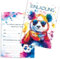 Dazzjoy 12 Blätter Einladungskarten Kindergeburtstag Junge Mädchen, Aquarell Panda Einladungskarten Geburtstag,Einladung Kindergeburtstag,Geburtstagseinladungen für Kinder