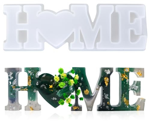 3D Love Home Family Epoxidharz Formen,Epoxidharz Formen,3D Silikonform Love Home Family Live,DIY Tischdekoration Kunstharz Formen,für Handwerk, Valentinstag, Hochzeit,Festivalgeschenk (Startseite)