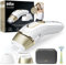 Braun IPL Silk-Expert Pro 5 PL5242 Haarentfernung für Zuhause, Weiß/Gold, Alternative zur Laser-Haarentfernung, mit Etui, Venus-Rasiersystem, 3 Köpfe, Geschenk für Frauen
