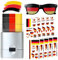 Deutschland Fanartikel Schminke Set Mit Sonnenbrille & 10 Tattoo-Aufkleber Deutschland Schminkstift Schwarz Rot Gelb(Gold) Fußball Em Fanartikel WM Schminke Partydeko Für Fußball