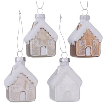 BOLTZE Nellas Baumanhänger Haus beige Sortiert 7,5cm (1 Stück)