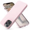 OIIAEE Silicone Case Designed for iPhone 13 Pro Max Case, Ultra Slim Shockproof Protective Liquid Silicone Phone Case with Soft Anti-Scratch Microfiber Lining, 6.7 inch, Chalk Pink