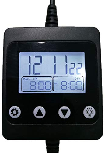SUCHUANGUANG Pesce Timer Luce Acquario per Controller Luce e Programma 24 Ore immerso per C 5V-30V Simulazione Alba Tramonto ABS
