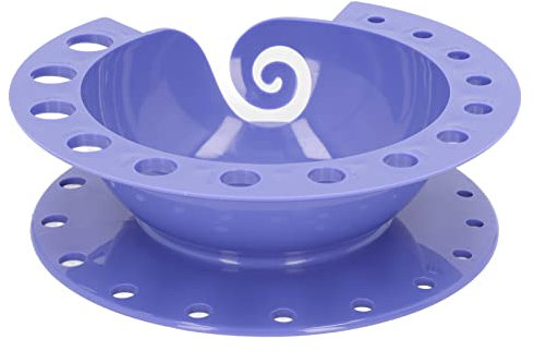 Wifehelper Yarn Bowl Holder, Crafts Tools Hooks Accessories, Plastic Knitting Bowl Yarn Storage Set with Scissors Shears for Crafting Mothers Day