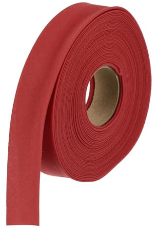 QUARKZMAN 25mm Baumwollköperband Baumwollband Saumband zum Nähen, Säumen, Quilten, Einfassen von Handwerk (Weinrot 10 Yards)