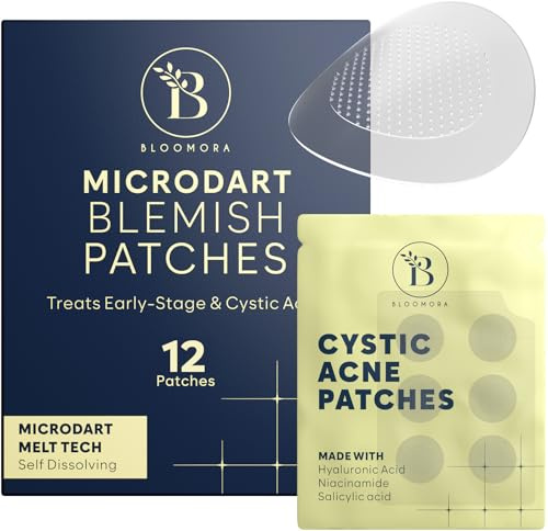 Patch Anti-Bouton Microcristal 12 Pièces - Niacinamide et Hyaluronique | Adhésif Puissant qui Protège des Irritants, Formule Vegan et sans Cruauté, Adaptée à Tous Types de Peau - 12 Pcs