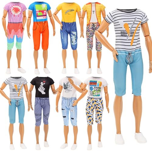 Miunana 8 Abiti Vestiti Tute Per Per 12 Pollici 30 CM Bambola Maschio (Selezionati A Caso)