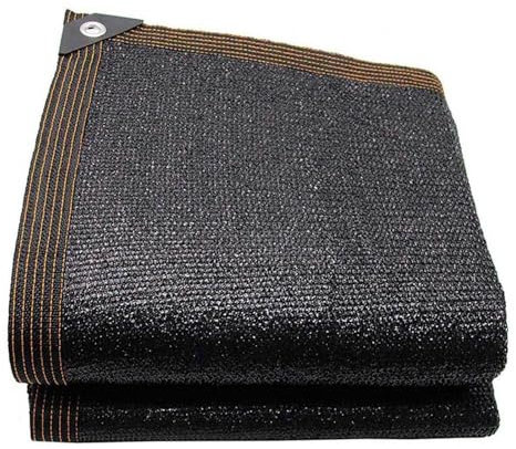 Filet Ombrage avec Oeillets Toile d'ombrage Tissu De D'ombrage avec Oillets Filet Protection Solaire À 90% Utilisé pour Serres, Parkings, Abris de Jardin, Pergola Noir,4x4m