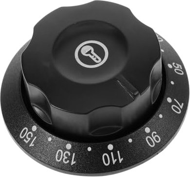 HOMOCONO Temperaturreglerknopf Ersatz Hitzebeständiger Ofenknopf Thermostatknopf Für Herd Backofen Und Fritteuse Schwarz Universell Kompatibel