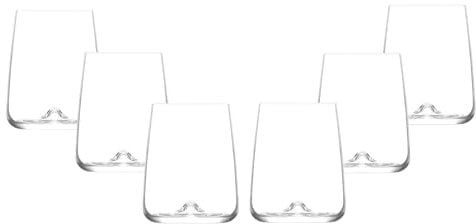 Glasshop Tumbler Glasses – Pack of 6, 590ml Stemless Wine Glass Set – Ballon Tumbler for Gin & Tonic - Perfect for Water, Whiskey, Juice & Cocktails - Dishwasher Safe.
