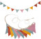WLVinson Wimpelkette Kinderzimmer,Wimpelkette Girlande Kinderzimmer Deko zum Aufhängen,Wanddeko Kinderzimmer,Musselin Hausbett Deko Mädchen&Jungen Baumwolle Stoff Wimpelkette,Babyzimmer Dekoration