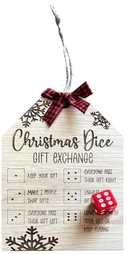 unilarinna Christmas Dice Game Border Christmas Holiday Game Gift Christmas Dice Game Border Christmas Holiday Game Gift Badezimmer (Khaki, One Size)