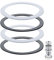 Sink Plug Rubber Seal, 4 PCS O Ring Seal Washer, 110mm O-Rings Seal Rubber Gasket Bath Plug Seal for DIY Tap Sink Washers Basin Plug Sealing Kitchen Bathroom Valve(Black & White)