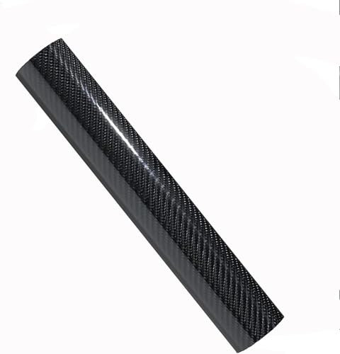 Sticky Vinyl Wrap Furniture Stickers Cupboard Covering Self Adhesive Peel and Stick Solid Sticker (Matt Black, 1.5m x 305mm roll) (3D Carbon, 150cm x 50cm)