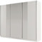 Easy4You Praga Weiß Schiebetüren Kleiderschrank 250x210x65 cm mit Spiegel - Schlafzimmermöbel, Aufbewahrung – Mehrzweckschrank mit 4 Kleiderstangen
