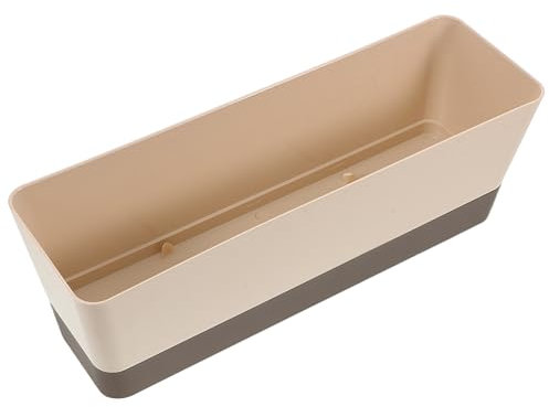 NULYLU Rechteckiger Pflanzkübel Untersetzer Für Sukkulenten Und Kräuter Für Fensterbänke Balkone Und Büros Effektive Wasserableitung Und Stilvolles Design