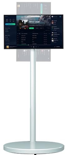 SHENGSHIYU Battery Operated TV Portable, TV Portable with Stand on Wheels 8GB RAM + 128GB Storage, Rotatable Display Portable Television for Home, Office, School, Outdoor Use,24(9000mAh)