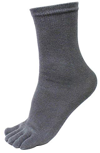 Calze Nonna Cinque Uomini Calze Coppia Sport Short Running Soild 5 Dita Calze Elastiche Dita Calzini Silicone Gel Calze, grigio., Taglia unica