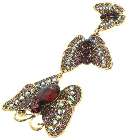 Holibanna Schmetterlingsbrosche Vintage Strass Metall Anstecknadel für Kleidung Rucksack Damen Accessoire