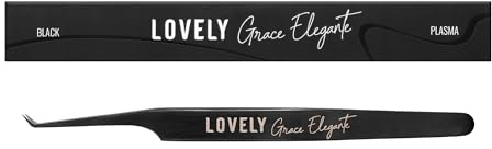 LOVELY Grace Elegante Wimpernpinzette für Wimpernverlängerung 45° 5mm - Wimpern Edelstahlpinzette für Volumenfächer 1D-10D - ideal für exaktes Fächern & Applizieren mit maximaler Kontrolle