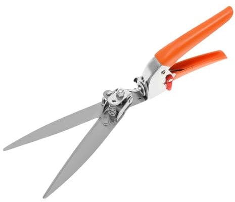 Grass Shears Labor Saving Lawn Shears with 180° Rotating Head Stainless Steel Grass Trimming Scissors for Yard Lawn Edging and Trimming Flower Beds