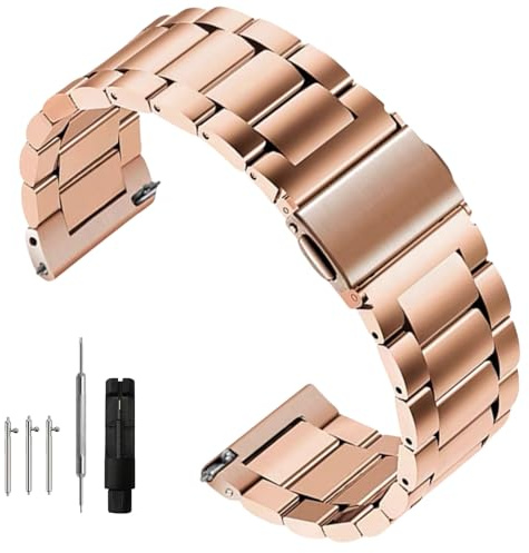 Nizonlaie Bracelet de Montre en Métal Bracelet Acier Inoxydable 14mm 16mm 18mm 20mm 22mm 24mm Dégagement Rapide Bracelets de Montres Intelligent Remplacement à pour Homme et Femme