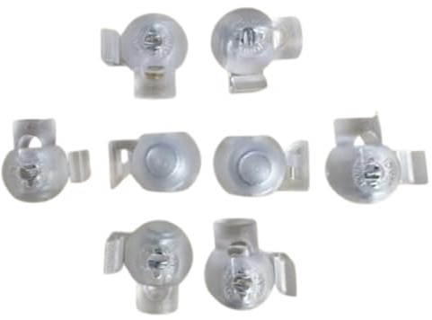 Lescale Furnishings Roman Blind Clip-On Safety Toggles – Fits 4mm Fibreglass Rods – No Sewing Needed – Packs of 5, 10, 15, 20, 50 (5)