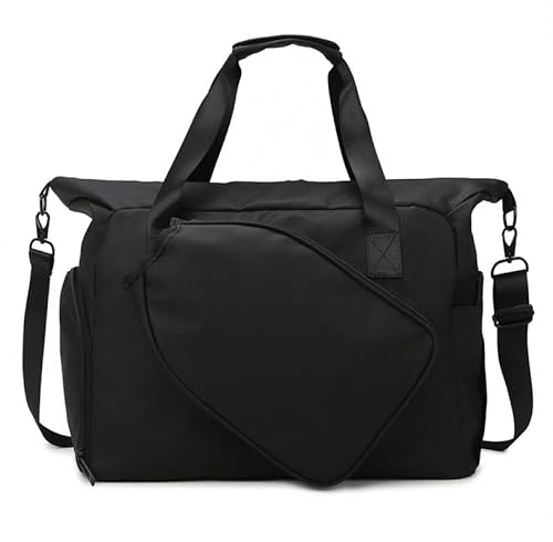 YHESUBZ Tennistasche Damen Herren,Tennis Tote Bag Tennisrucksack Racket Rucksack Tennistasche,Wasserdichter Tennis Rucksack Tasche für Pickleball, Badminton (Schwarz)