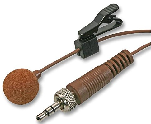 Pulse MIC-500LJ BROWN Lavaliere Microphone with 3.5 mm Locking Jack Plug, Brown