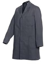 BP Workwear Basic 1310-150-53 Arbeitsmantel - Verdeckte Knopfleiste - Reine Baumwolle - Normale Passform - Größe: 56/58 - Farbe: dunkelgrau