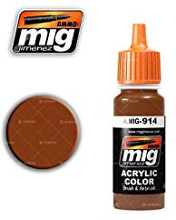 Ammo MIG-0914 Acrylfarben Rotbraun hell (17 ml), Mehrfarbig