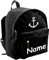 Shirtinstyle Kinder Rucksack Anker, Marine, mit Name veredelt, ideal für Kita, Farbe schwarz