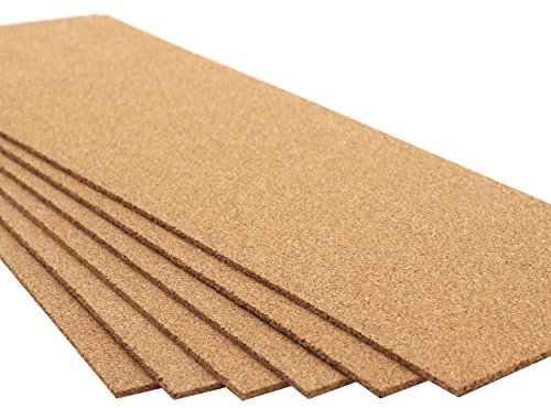 SPD UK High Density Cork Sheets/Rolls for Model Railway Crafts Modeling Set Design - 915mm x 305mm - 2mm Thick - Pack of 6 Rolls