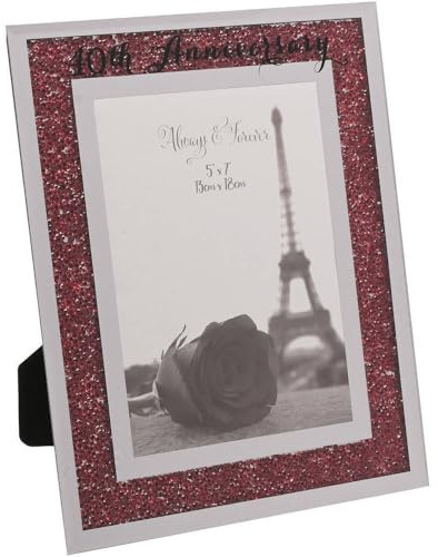 40th Wedding Anniversary Photo Frame Ruby Mirror Glass Crystal Red Diamante Gift
