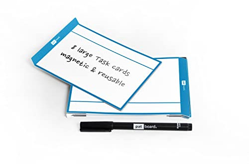 PATboard Scrum Board und Kanban Tafel Task Cards - L (groß) - Satz mit 8 - blau