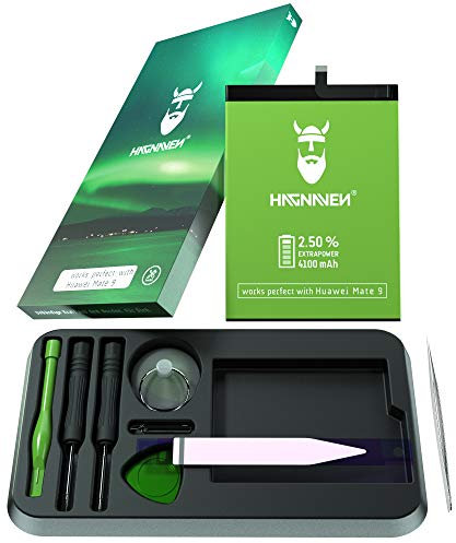 Hagnaven® Li-Polymer Akku für Huawei Mate 9 | mit Werkzeugset & Klebestreifen | 4100 mAh | HÖHERE KAPAZITÄT | LEISTUNGSSTARKER Ersatzakku | hochwertige QUALITÄTSZELLEN | Beste AKKULAUFZEIT | OVP