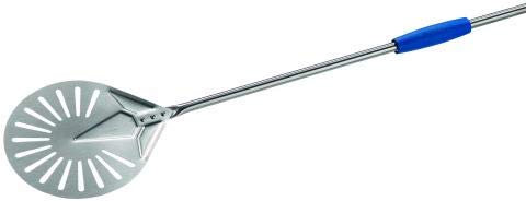 Gimetal Pelle à Pizza perforée tête INOX diam.17cm Manche Long 180cm