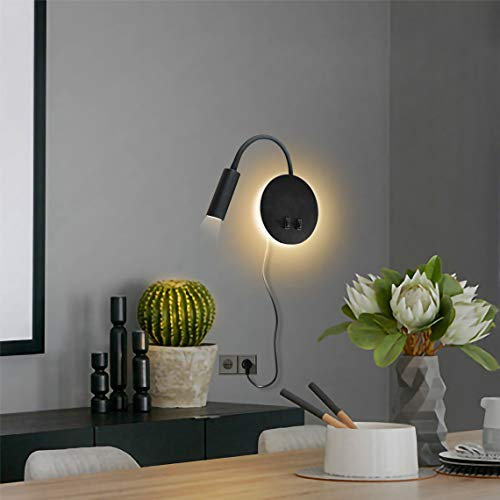 Budbuddy LED Bettleuchten Wohnzimmer Leselampen Modern Leselicht Schwenkbar Bettlampe mit schalter Wandleuchte innen Wandbeleuchtung Flur Schlafzimmer Treppen Hotels Nachttischlampe 3W+8W